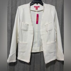 Women’s White Catherine Blazer Size 8 New